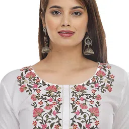 G4Girl Women Embroidered Regular Thread Work Kurta with Pyjamas image 2