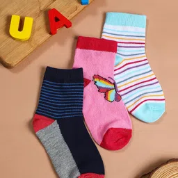 YK Boys Pack Of 3 Patterned Ankle-Length Socks-image-85