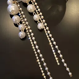 jewelaa Pearl Drop Korean Earrings | Elegant Lightweight Party Wear Jewellery & Girls image 4