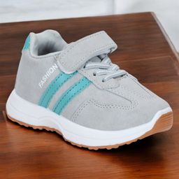 Lil Lollipop Striped Velcro Closure Shoes - Grey-picture-41