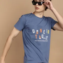 V-Mart Men Typography Printed Round Neck Cotton T-shirt-picture-28