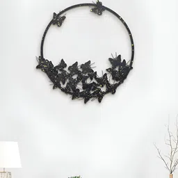 Metalsmith Black Single Piece Wood Abstract Wall Paintings image 2