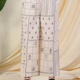 Aramya Women Ethnic Motifs Printed Straight Fit Cotton Palazzos-image-84