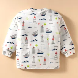 Doreme Interlock Knit Full Sleeves Co-Ord Winter Wear T-Shirt & Joggers Set With Nautical Print image 3