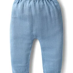 Babyhug Acrylic Knitted Full Sleeves Sweater Set With Swan Design - Light Blue image 4