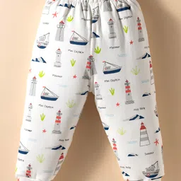 Doreme Interlock Knit Full Sleeves Co-Ord Winter Wear T-Shirt & Joggers Set With Nautical Print image 4