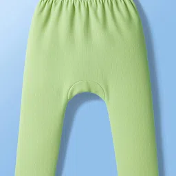 Babyoye 100% Cotton Woven Half Sleeves Night Suit With Text Print - Light Green image 4