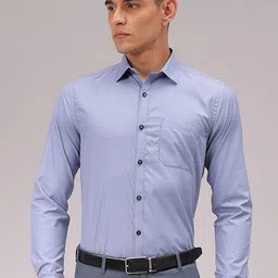the indian garage co. x luxe Luxe by TIGC Men Cutaway Collar Checked Slim Fit Formal Shirt-picture-24