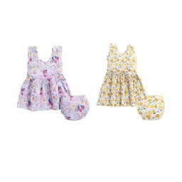 THE COTTON BABY Pack of 2 sets Girls Cotton A-Line Mini Dress-picture-21