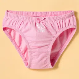 Honeyhap Premium Cotton Knit Panties with Bio Finish & Heart Print Pack of 3 - Lilac Sachet Saltwater Slide & Bright White image 4