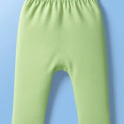 Babyoye 100% Cotton Woven Half Sleeves Night Suit With Text Print - Light Green image 5