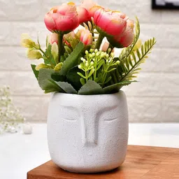Myntra Elegant Homes White & Pink Ivy Artificial Plant With Pot-picture-18