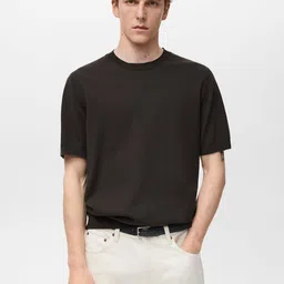MANGO MAN Pure Cotton Knitted T-shirt-picture-22