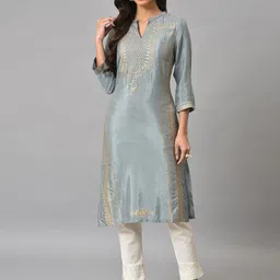 W Women Slim Fit Trousers image 2