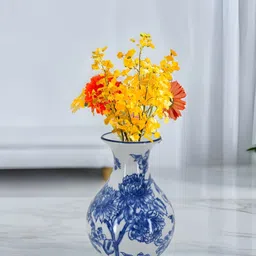 The Decor Lane Blue & White Floral Printed Ceramic Pottery Vases-image-52