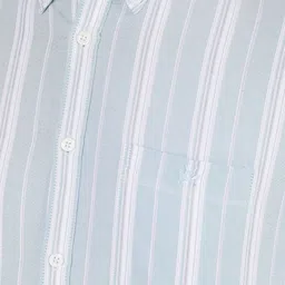 Crimsoune Club Men Smart Button-Down Collar Vertical Striped Cotton Slim Fit Casual Shirt image 5