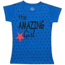MIST N FOGG Girls Typography Printed Applique T-shirt-picture-34