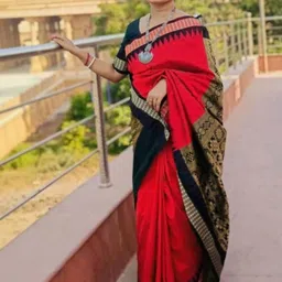 Jatin Fashion Ethnic Motifs Art Silk Sambalpuri Saree-picture-47