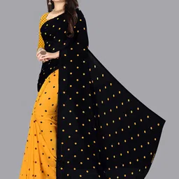Moda Rapido Polka Dot Printed Saree image 3