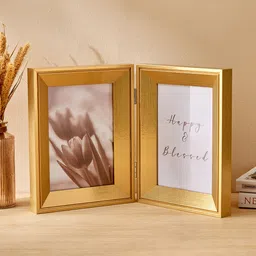 Home Centre Beige Wooden Table Photo Frames image 1