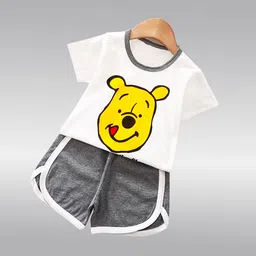 HELPOM Kids Pack Of 3 Striped Short Sleeves T-shirt With Shorts image 5