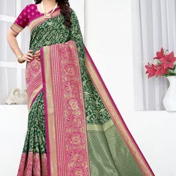 DIVASTRI Woven Design Zari Art Silk Banarasi Saree-picture-23