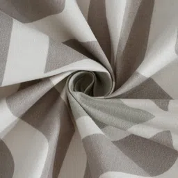 FABINALIV Grey & Blue Geometric 300 TC King Bedsheet with 2 Pillow Covers image 3