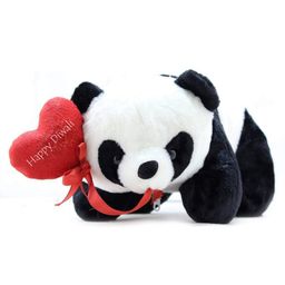 Tickles Panda with Happy Diwali Wishes Heart Soft Stuffed Plush Animal Toy for Kids Boys & Girls Birthday Gift (Color: Black Size: Length 26 cm)-picture-15