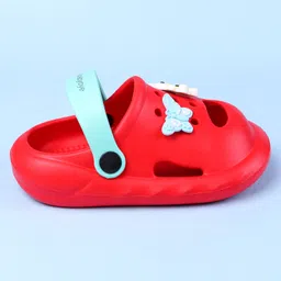 Babyoye Clogs With Animal Applique - Red image 3