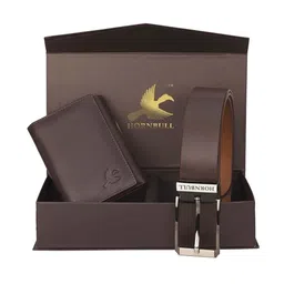 Hornbull Men Three Fold Leather Wallet & Belt Accessory Gift Set-image-52