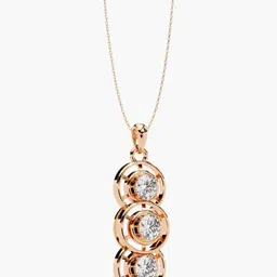 VALANOVA BIS Hallmark 18K Rose Gold Diamond Studded Pendant - 4.25g image 2