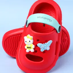 Babyoye Clogs With Animal Applique - Red image 5