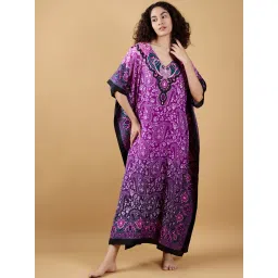 The Kaftan Company Purple Ombre Paisley Kaftan image 1