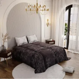 Stoa Paris Whispers of Paris Percale Cocoa Patina Super King Bed Sheet Set with 2 Pillow Cover image 1