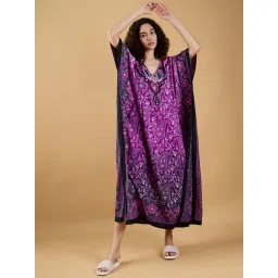 The Kaftan Company Purple Ombre Paisley Kaftan image 2