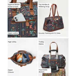 Chumbak Getaway Duffle Bag With Detachable Strap - Tusker image 3