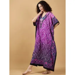 The Kaftan Company Purple Ombre Paisley Kaftan image 3