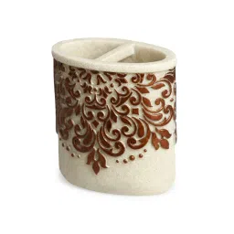 OBSESSIONS Polyresin 4Pc Bathset, Brown & Beige image 5