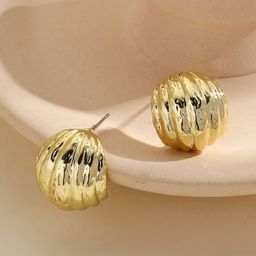 StyleCast x Revolte Gold-Plated Oval Studs-picture-5