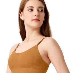 Moda Rapido Pack of 3 Full Coverage Lightly Padded Non-Wired Cotton Camisole Bra image 4