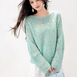 JC Collection Women Pullover with Embellished Detail image 2