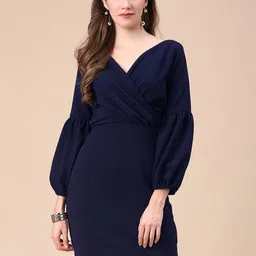 Honky Tonky Women Puff Sleeve Bodycon Mini Dress image 5