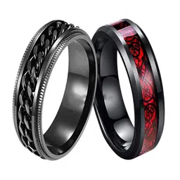 The Roadster Lifestyle Co Set Of 2 Rhodium-Plated Band Finger Rings image 3