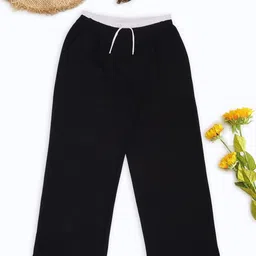 Pantaloons Junior Girls Flared Pure Cotton Trousers-image-18