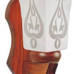 1ST TIME White & White Printed Wood Traditional Abstract Shaped Shaped Wall Lamp-picture-17