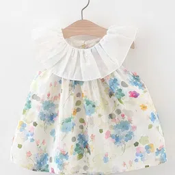 YK Girls Floral Print Fit & Flare Dress-image-83