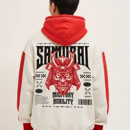 Crazymonk Men Printed Hooded Long Sleeves Sweatshirt-image-48