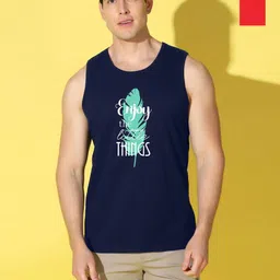 WOOSTRO Men Pack of 2 Typography Printed Round Neck Cotton Slim Fit Sports T-shirts-picture-41