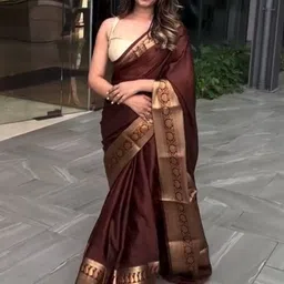 Supro Lifestyle Solid Woven Design Zari Kanjeevaram Saree image 5