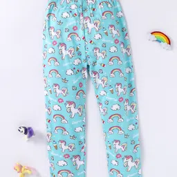Kookie Kids Full Length Leggings Rainbow Print - Blue-image-93